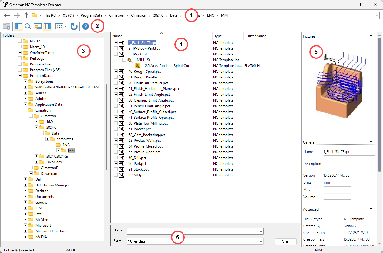 NC Templates Explorer