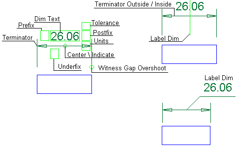 Click the Linear dimension parameters for an explanation
