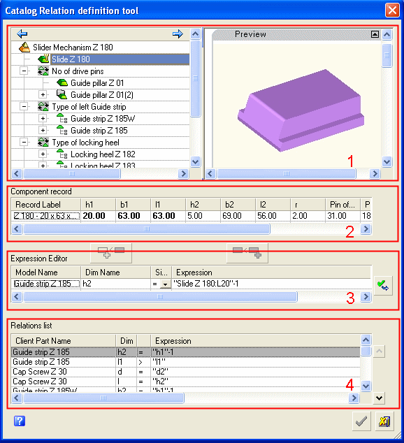 Mechanism Assembly - Catalog Relations