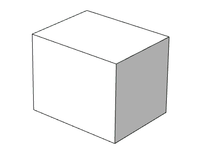 A white cube with black lines
Description automatically generated
