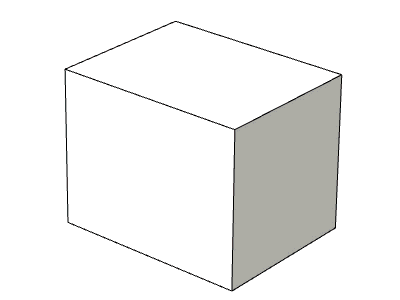 A white cube with black lines
Description automatically generated